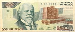 2000 Pesos MEXICO 1987 P.086b VF