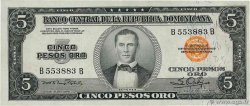 5 Pesos Oro RÉPUBLIQUE DOMINICAINE 1952 P.068 SPL