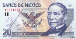 20 Pesos MEXICO 1999 P.106d XF+