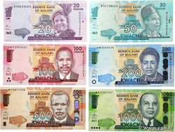 20 au 1000 Kwacha Lot MALAWI 2020 P.63 au P.67