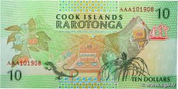 10 Dollars COOK ISLANDS 1992 P.08a AU+