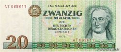 20 Mark GERMAN DEMOCRATIC REPUBLIC 1975 P.29a