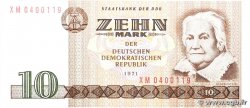 10 Mark ALLEMAGNE RÉPUBLIQUE DÉMOCRATIQUE 1971 P.28b