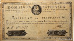 50 Livres FRANCE 1792 Ass.28a