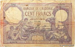 100 Francs ALGERIA 1936 P.081b