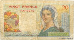 20 Francs TAHITI 1951 P.21b q.MB
