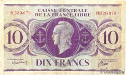 10 Francs Marianne CCFL AFRIQUE ÉQUATORIALE FRANÇAISE Brazzaville 1944 A.119b