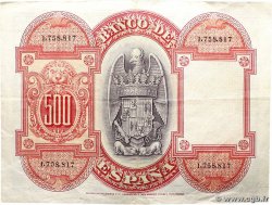 500 Pesetas SPAIN 1927 P.073c VF