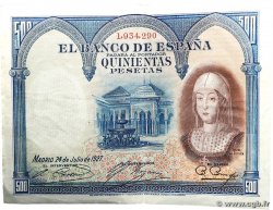 500 Pesetas ESPAGNE 1927 P.073c