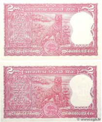 2 Rupees Lot INDIA 1970 P.052 AU