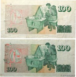 100 Kronur Lot ICELAND 1961 P.50 F+