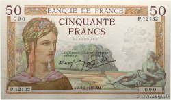 50 Francs CÉRÈS modifié FRANCE 1940 F.18.38 TTB+
