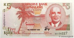 5 Kwacha MALAWI 1994 P.24b