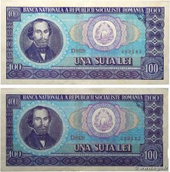 100 Lei Lot ROMANIA 1966 P.097a q.SPL