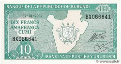 10 Francs BURUNDI 2005 P.33e