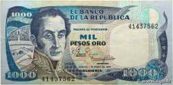 1000 Pesos Oro COLOMBIA 1982 P.424a F