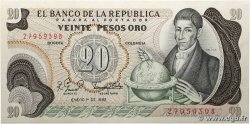 20 Pesos Oro KOLUMBIEN 1982 P.409d VZ+