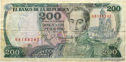 200 Pesos Oro KOLUMBIEN 1982 P.427 fSS