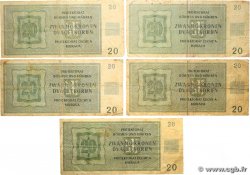20 Korun Lot BOHEMIA & MORAVIA 1944 P.09a F