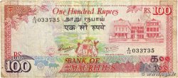 100 Rupees MAURITIUS 1986 P.38 F