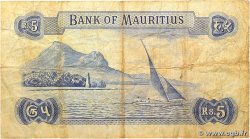 5 Rupees Remplacement ÎLE MAURICE 1967 P.30cr B