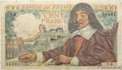 100 Francs DESCARTES FRANCE 1942 F.27.01