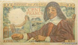 100 Francs DESCARTES FRANCE 1942 F.27.01