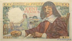 100 Francs DESCARTES FRANCE 1942 F.27.01