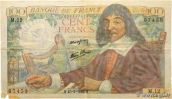 100 Francs DESCARTES FRANCE 1942 F.27.01