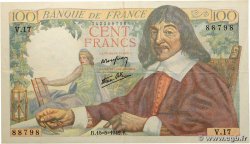 100 Francs DESCARTES FRANCE 1942 F.27.01