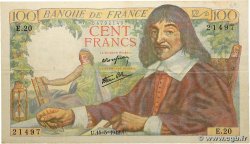 100 Francs DESCARTES FRANCE 1942 F.27.01