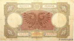 20 Franga ALBANIE 1939 P.07 TB