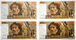 100 Francs DELACROIX modifié Consécutifs FRANCE 1981 F.69.05
