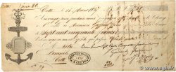 750 Francs FRANCE regionalism and miscellaneous Sete 1837 DOC.Chèque