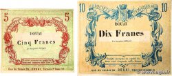 5 et 10 Francs Non émis FRANCE regionalismo y varios Douai 1870 BPM.063.22 et JER.59.23c