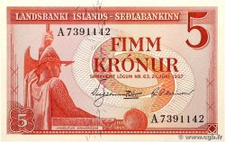 5 Kronur ISLANDE 1957 P.37b