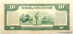 10 Gulden NETHERLANDS INDIES 1943 P.114a VF