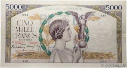 5000 Francs VICTOIRE modifié, taille douce FRANCE 1938 F.45.01