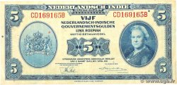 5 Gulden NETHERLANDS INDIES 1943 P.113a