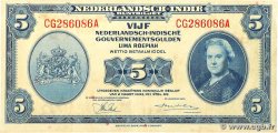 5 Gulden INDES NEERLANDAISES 1943 P.113a