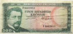 500 Kronur ICELAND 1961 P.45a F+