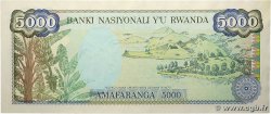 5000 Francs RWANDA 1988 P.22a AU+