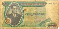 5 Zaïres CONGO, DEMOCRATIC REPUBLIC 1971 P.014a G
