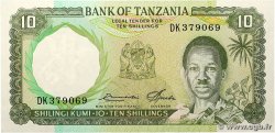 10 Shillings TANZANIA 1966 P.02e