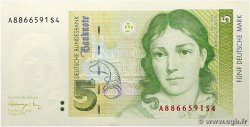5 Deutsche Mark GERMAN FEDERAL REPUBLIC 1991 P.37 SC+