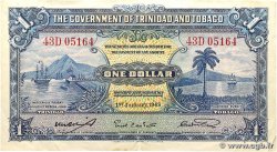1 Dollar TRINIDAD Y TOBAGO 1943 P.05c MBC+