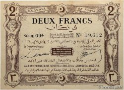 2 Francs TUNISIA 1921 P.53 AU-