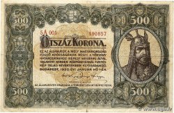500 Korona HONGRIE 1920 P.065