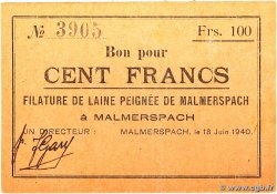 100 Francs FRANCE régionalisme et divers Malmerspach 1940 BU.45.03