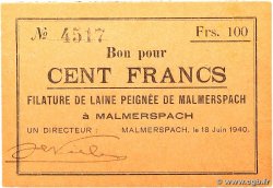 100 Francs FRANCE régionalisme et divers Malmerspach 1940 BU.45.05